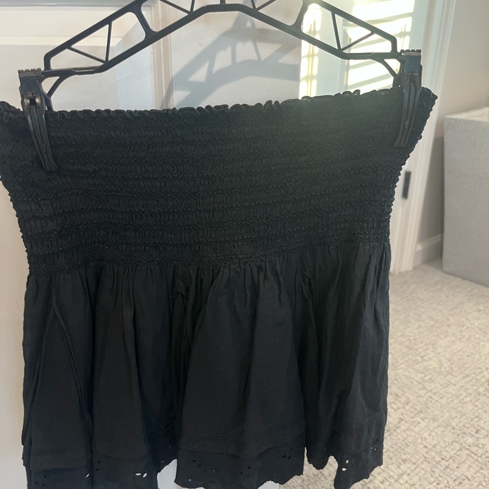 Black eyelet skirt